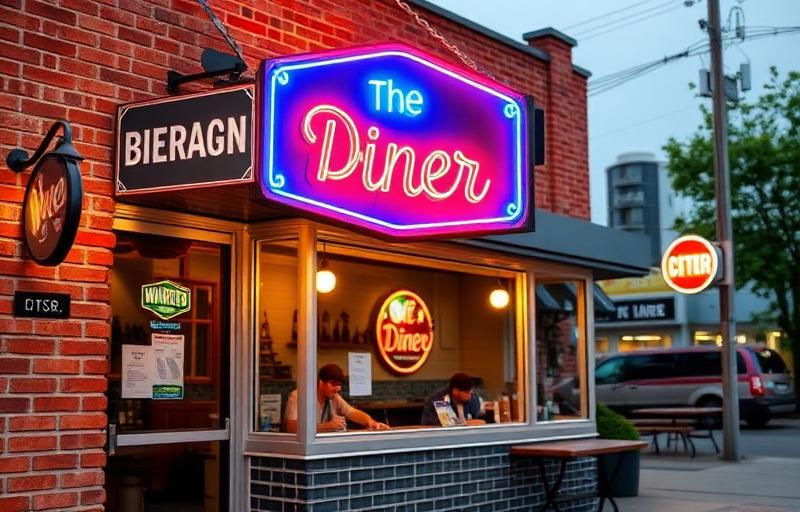 Owner, Riverside Diner storefront
